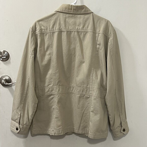 NorthCrest Womens Khaki Cotton Field Jacket With Buttons Pockets Size XL - Picture 6 of 12